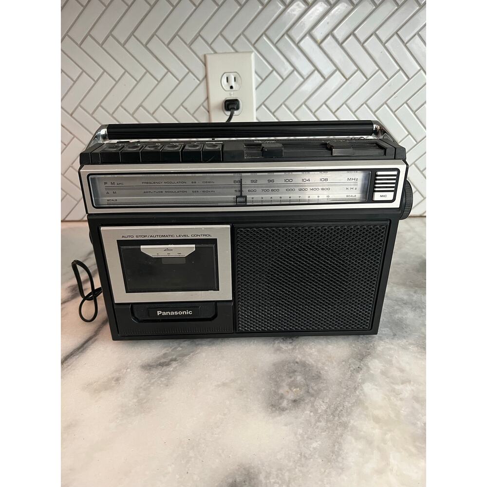 Vintage Panasonic RX-1250 AM FM Radio Cassette Recorder Boombox Tested Works